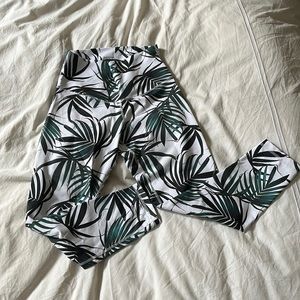 DYI tropical high waisted leggings